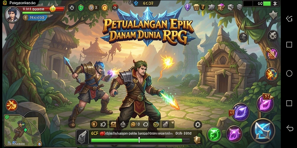 Tampilan gameplay RPG yang penuh aksi dan petualangan.