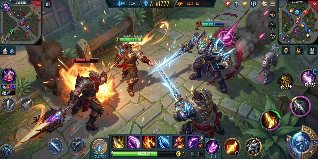 Tampilan gameplay seru dalam AN777 yang penuh aksi.