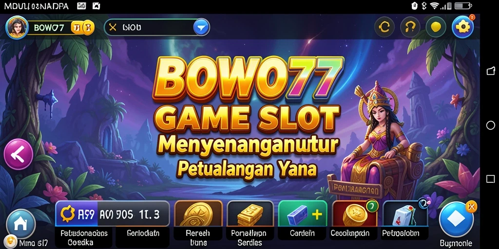 Menampilkan gameplay seru dari BOWO77 dengan berbagai tema slot yang menarik.