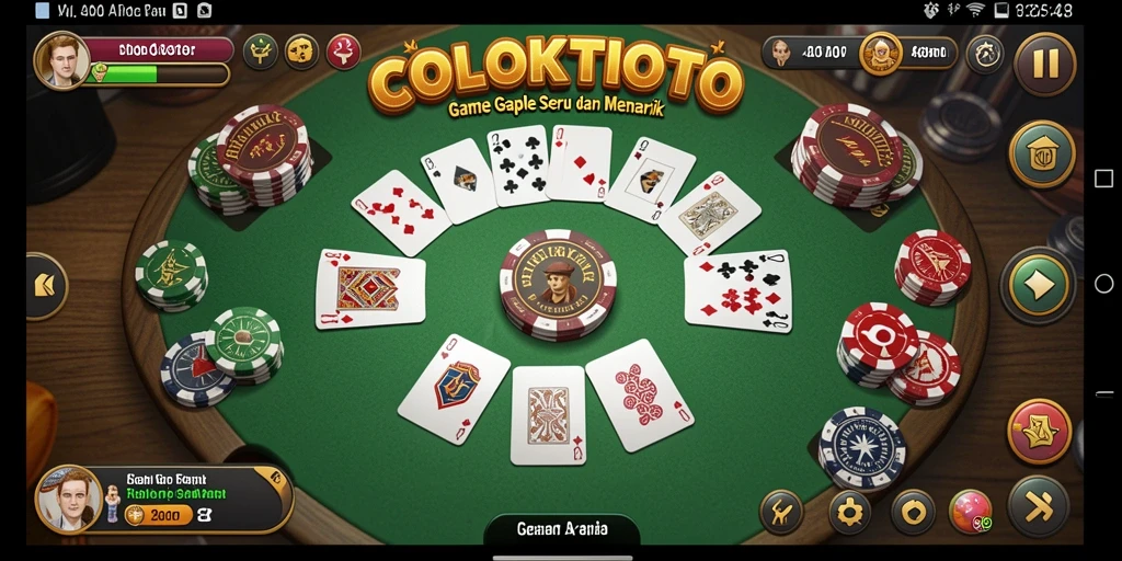 Screenshot COLOKTOTO menampilkan momen seru dalam permainan Gaple.