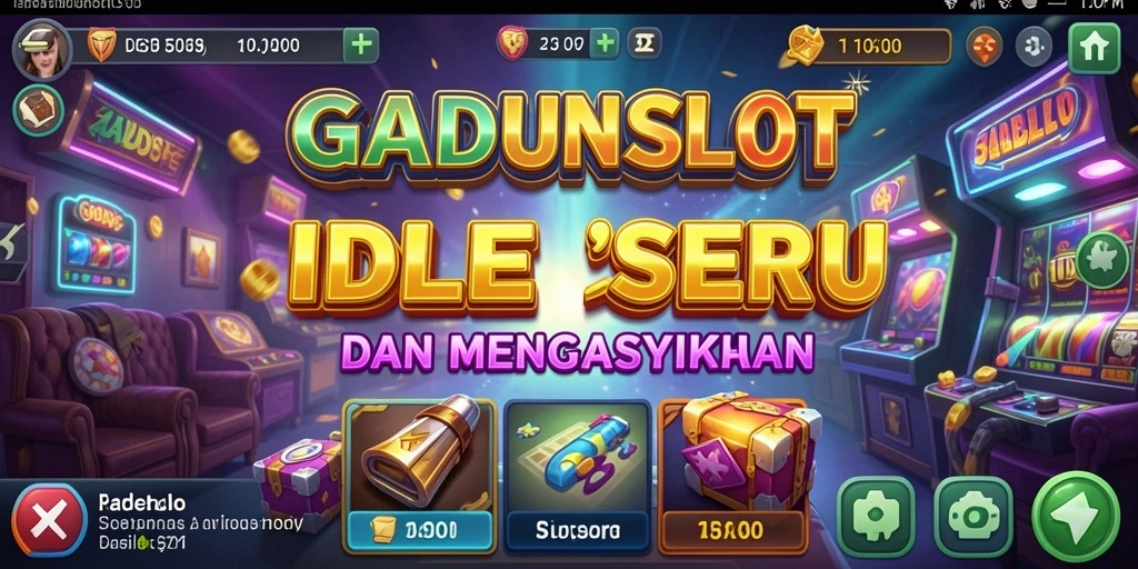 Screenshot GADUNSLOT menampilkan gameplay Idle yang menyenangkan.