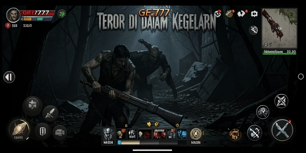 Tampilan gameplay mendebarkan dari GF777 dengan suasana Horror yang mencekam.