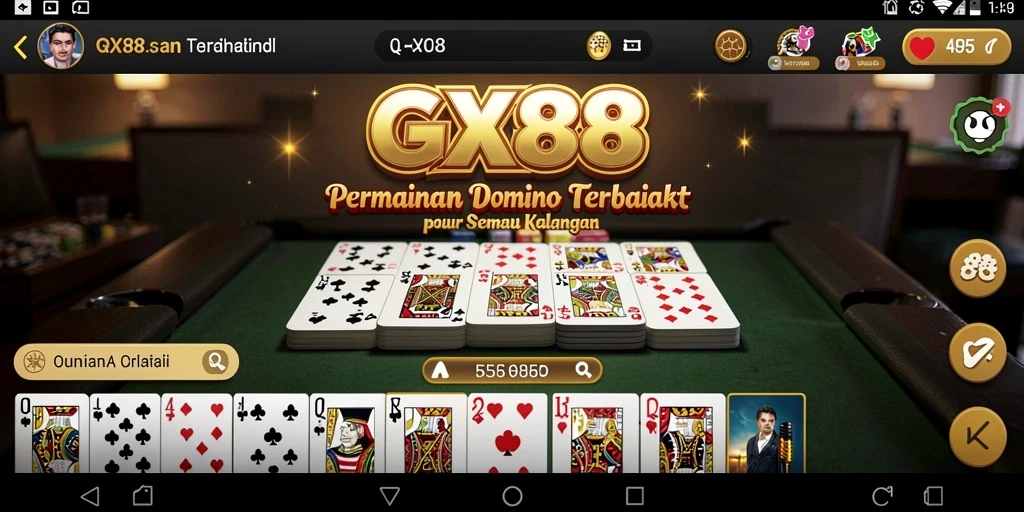 Screenshot dari gameplay menarik permainan Domino GX88.