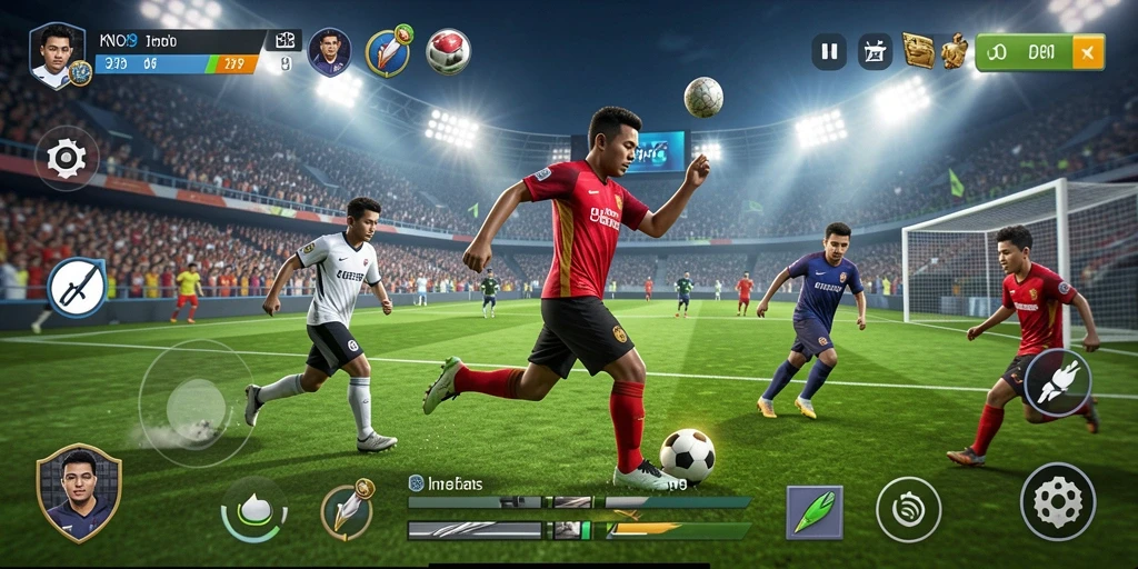 Screenshot gameplay KNO89 menampilkan aksi seru dalam permainan olahraga.