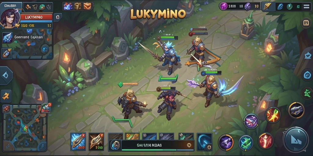 Screenshot gameplay menegangkan dari LUKYMINO