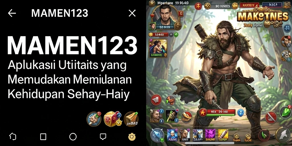 Tampilan utama MAMEN123 yang menampilkan fitur pengingat dan monitoring.