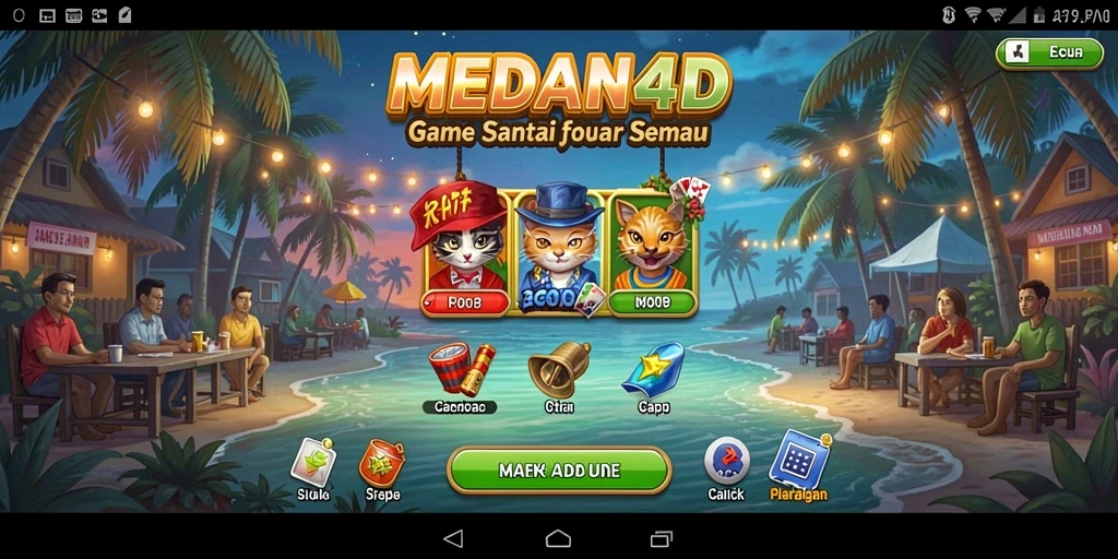 Tangkapan layar utama MEDAN4D menunjukkan gameplay seru dan menantang.
