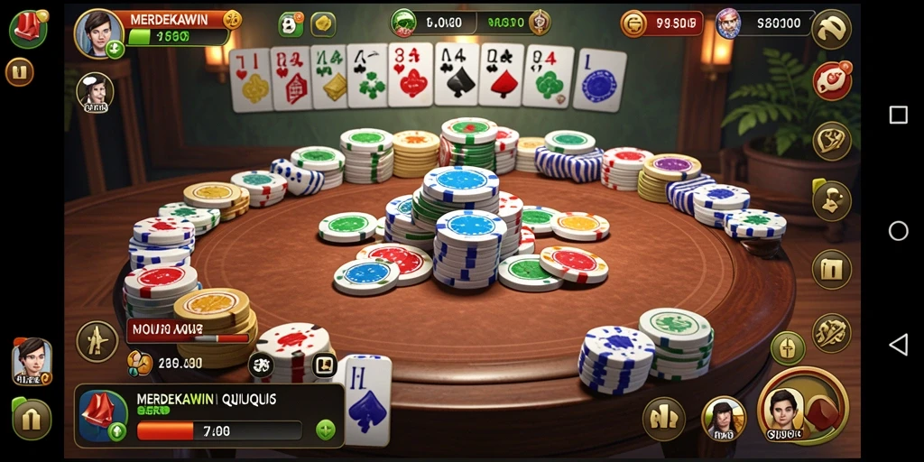 Tampilan gameplay seru dalam MERDEKAWIN, siap untuk dimainkan.