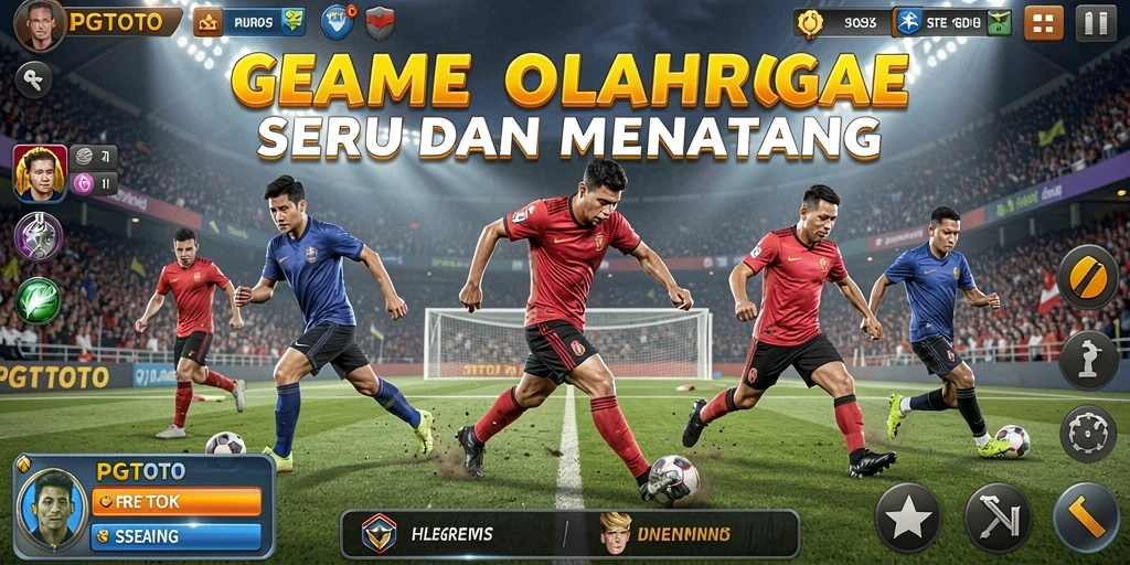 Screenshot utama PGTOTO menampilkan aksi seru pertandingan olahraga.
