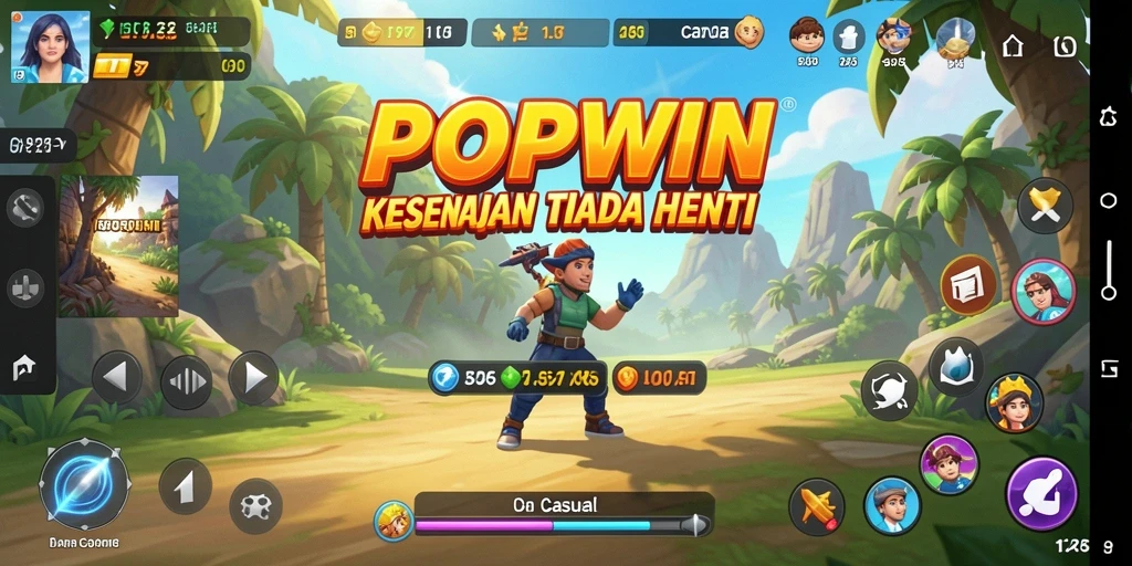 Screenshot gameplay POPWIN yang penuh warna dan menyenangkan.