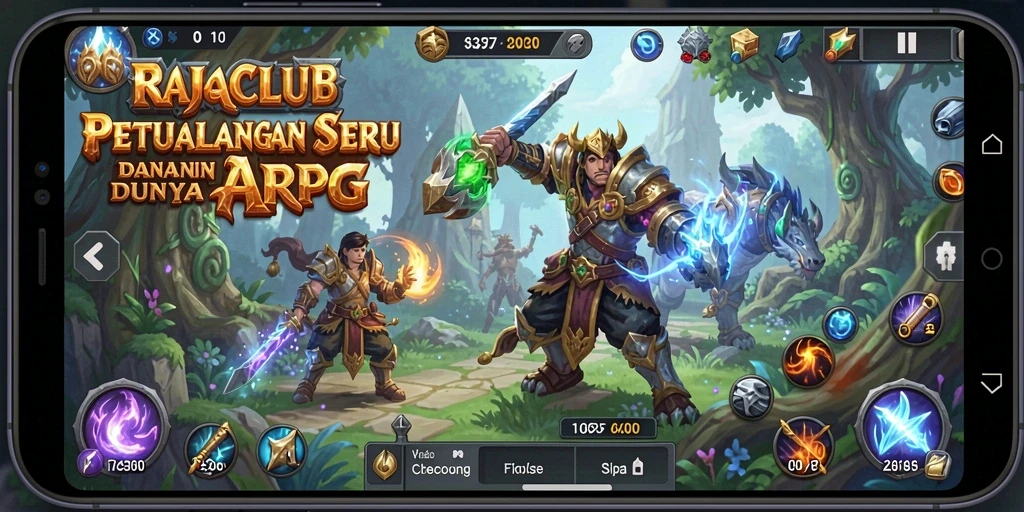 Screenshot gameplay RAJACLUB menampilkan aksi seru dalam petualangan ARPG.