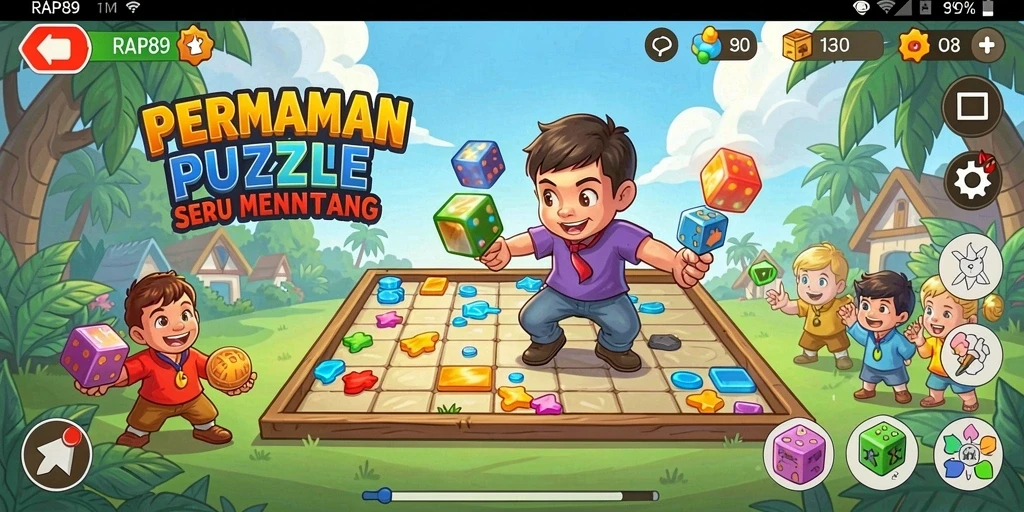 Screenshot dari gameplay <strong>RAP89</strong> yang menampilkan tantangan Puzzle.