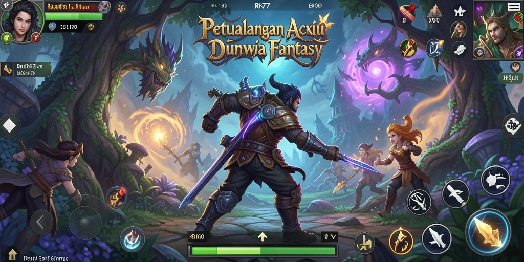 Screenshot RK77 menampilkan aksi seru karakter dalam pertarungan ARPG.