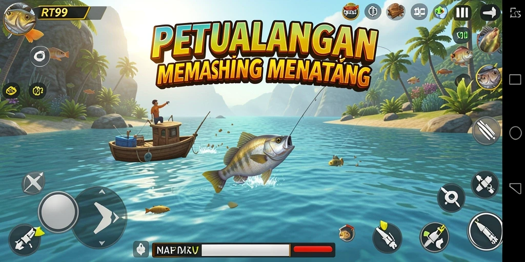 Gameplay seru memancing di RT99 dengan grafis yang memukau.