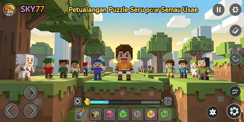 Tampilan gameplay SKY77 yang menantang dan menarik.