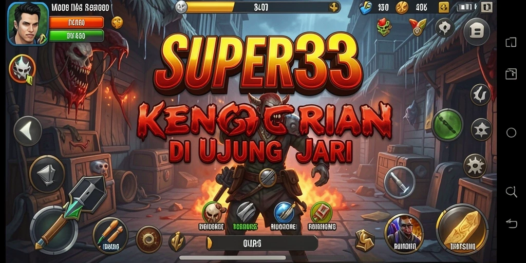 Tampilan gameplay menegangkan dengan suasana horor yang pekat.