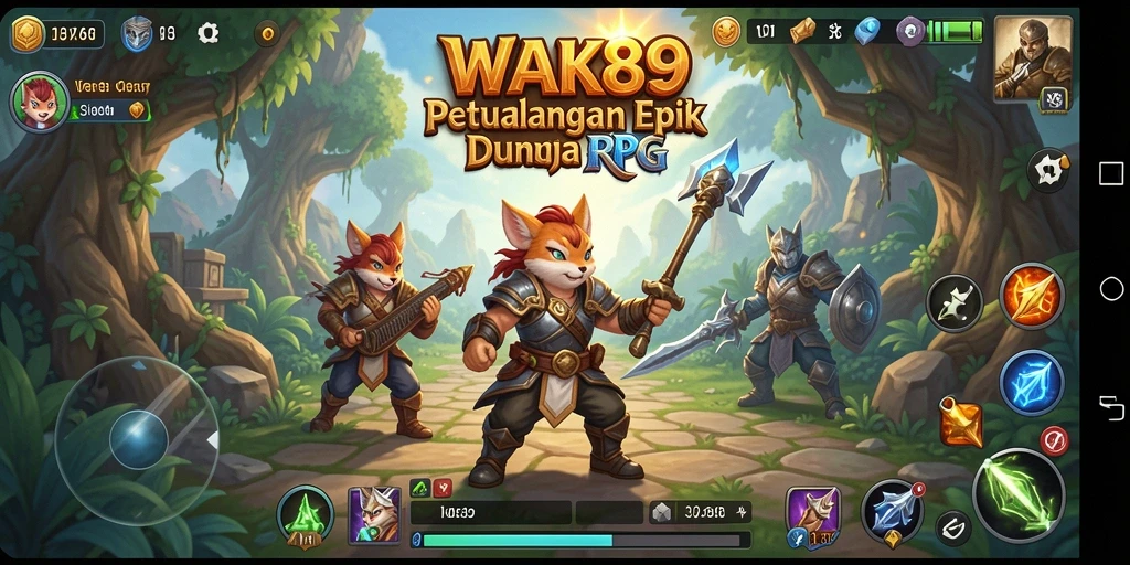 Tampilan gameplay RPG WAK89 yang mendebarkan dan penuh aksi.