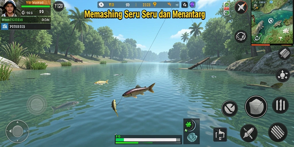 Tangkapan ikan di tengah laut yang menegangkan dan penuh warna.